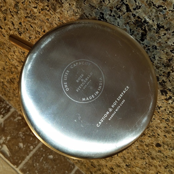 Rose and Fitzgerald Rose Gold Tone Tea Pot Kettle One Liter capacity - Picture 7 of 7